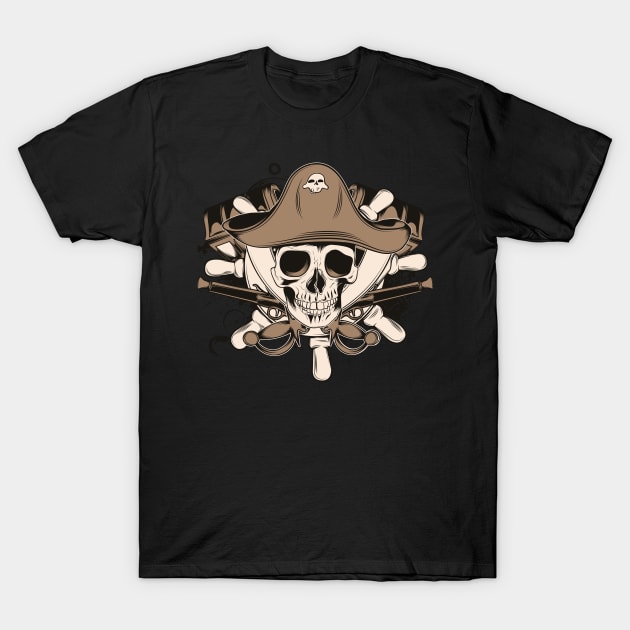 skull pirate T-Shirt by Silemhaf